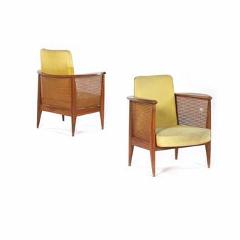 Pair of Cannage armchairs - Maurice Pre