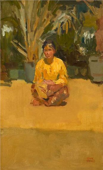 Zittende Balinese vrow (Seated Balinese woman) by Isaac Israëls