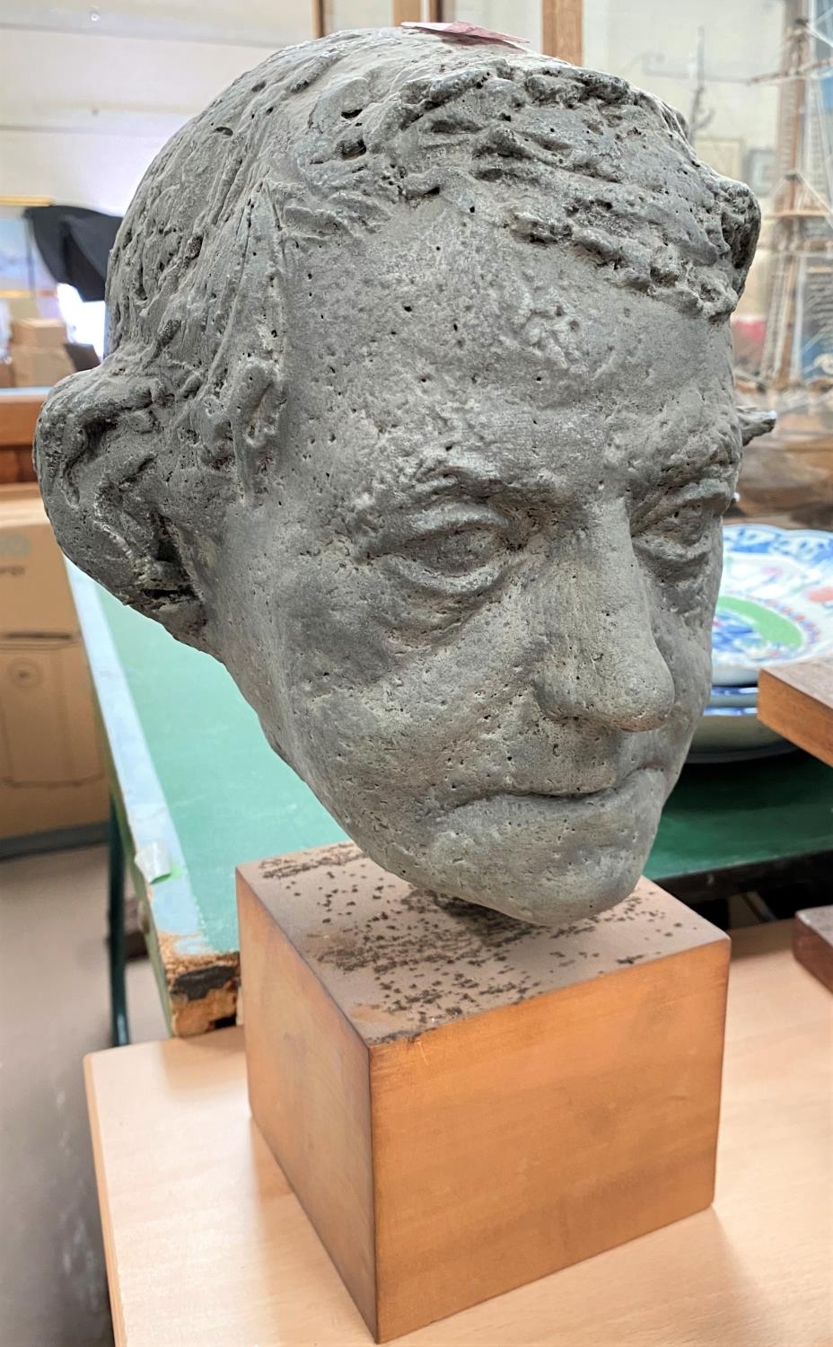 William Charles Bailey Two bronzed plaster head sculptures MutualArt