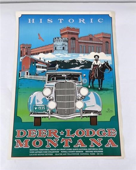 Deer Lodge Montana Poster by Monte Dolack