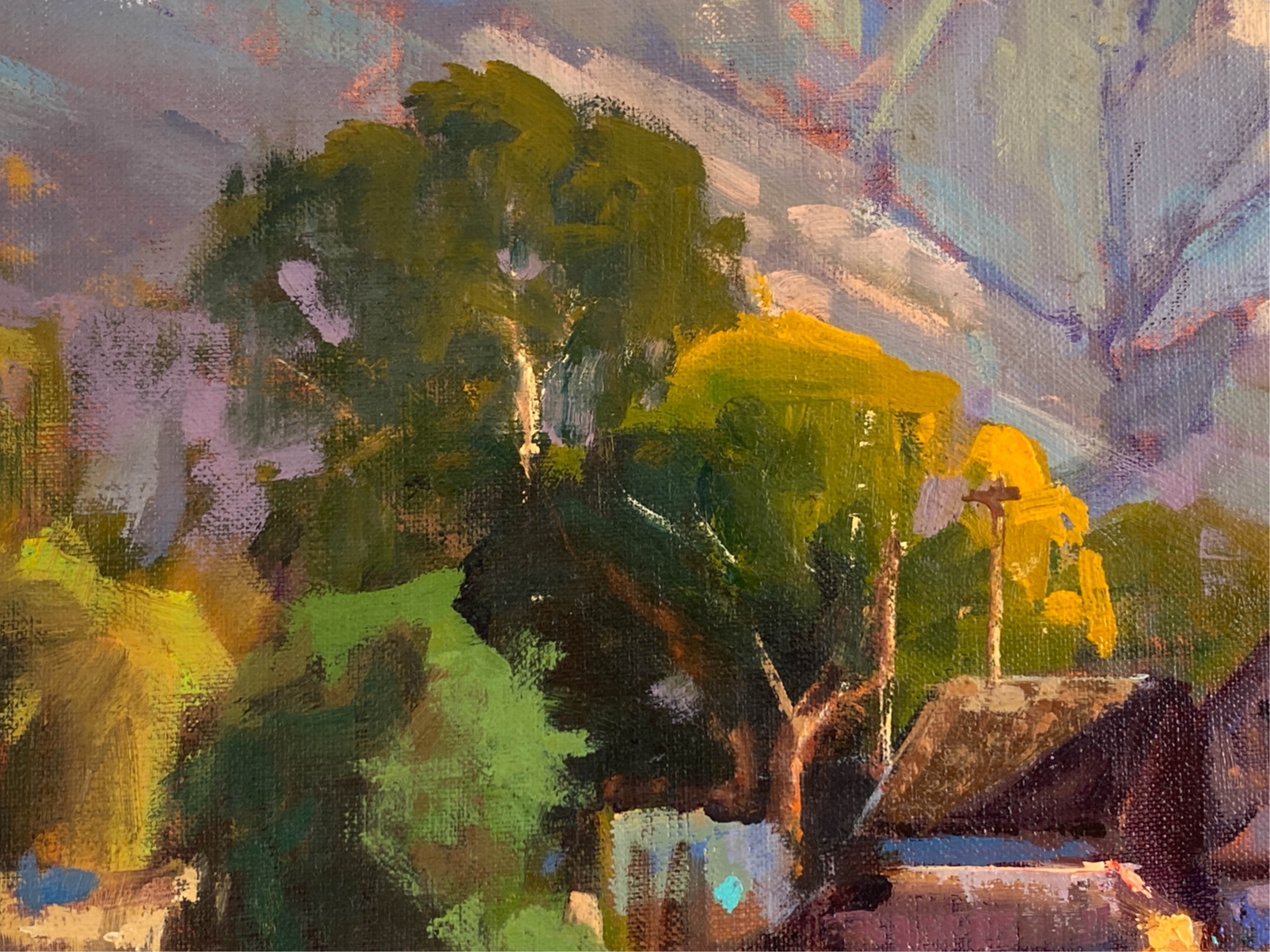 Artwork by Kathryn Stats, Wasatch Farm, Made of Oil on canvas