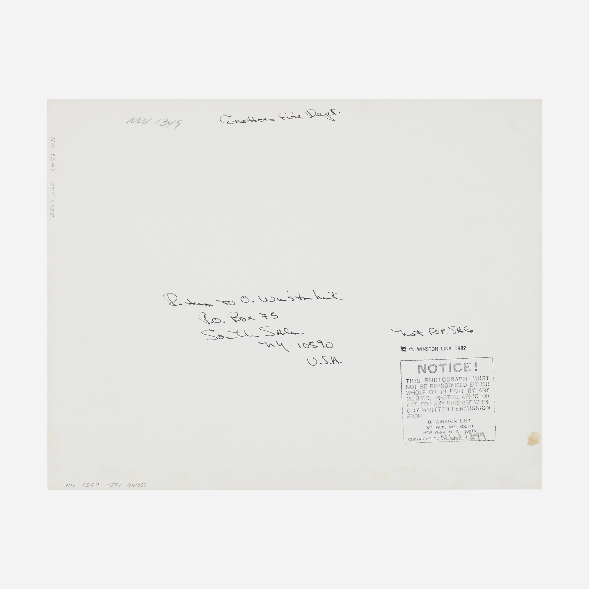 O. Winston Link The Volunteer Fire Department and Train No. 2