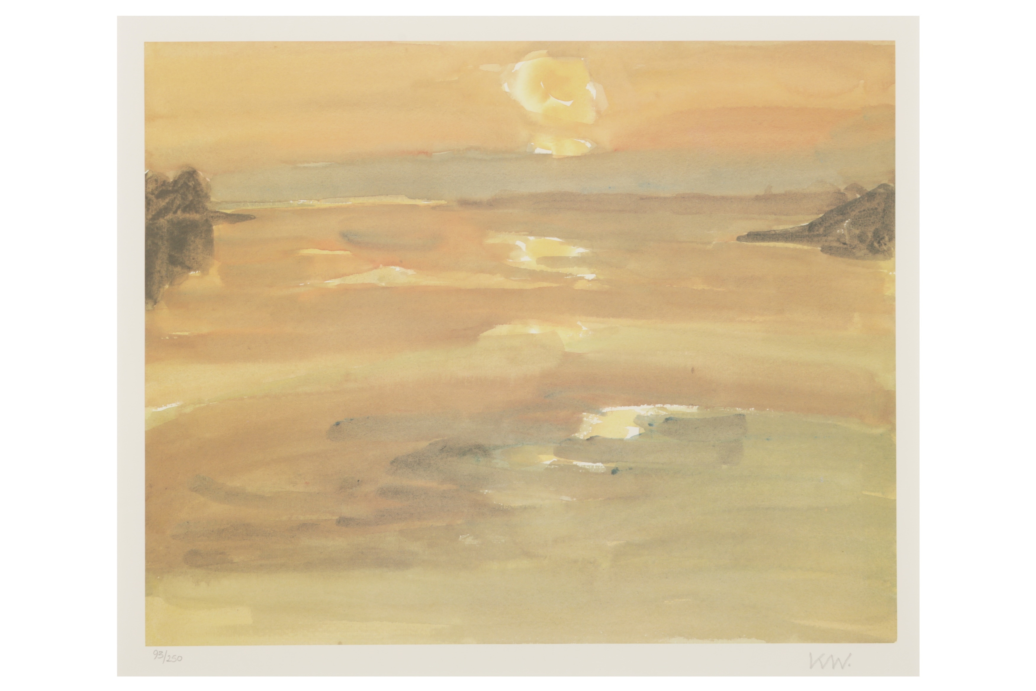 Kyffin Williams Sunset MoelyDon MutualArt