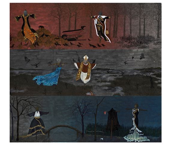 Scarecrow's fortune (triptych) by Kim Kitae, 2020.2