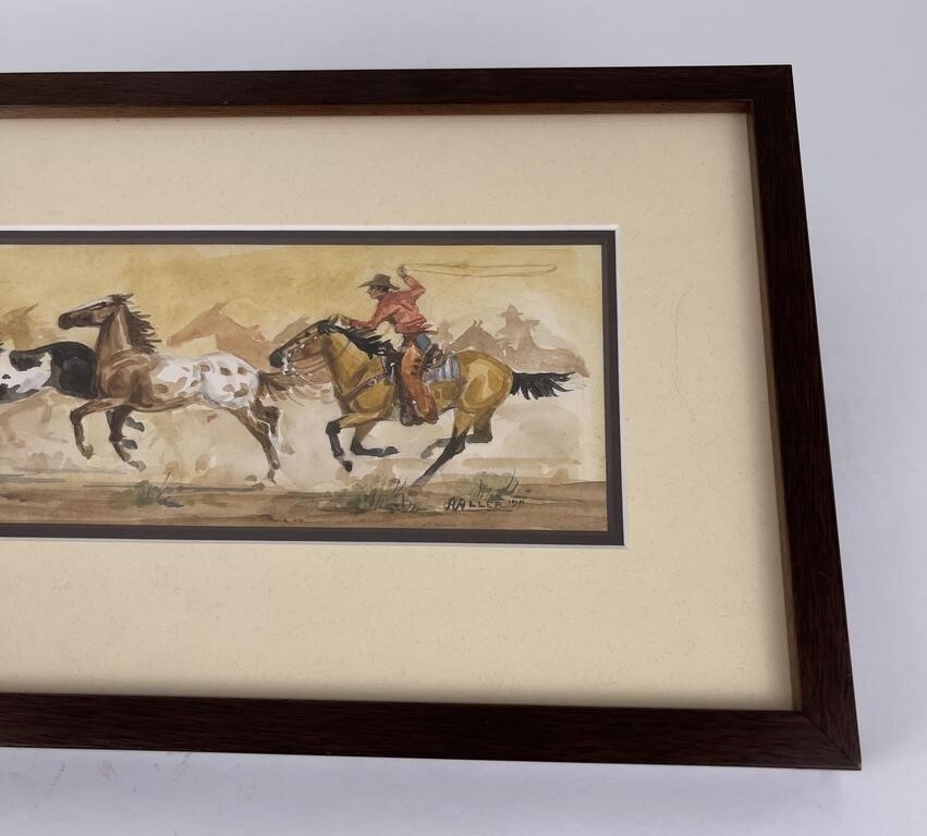 Artwork by Anne Aller Overstreet, Cowboy, Made of Watercolor Painting