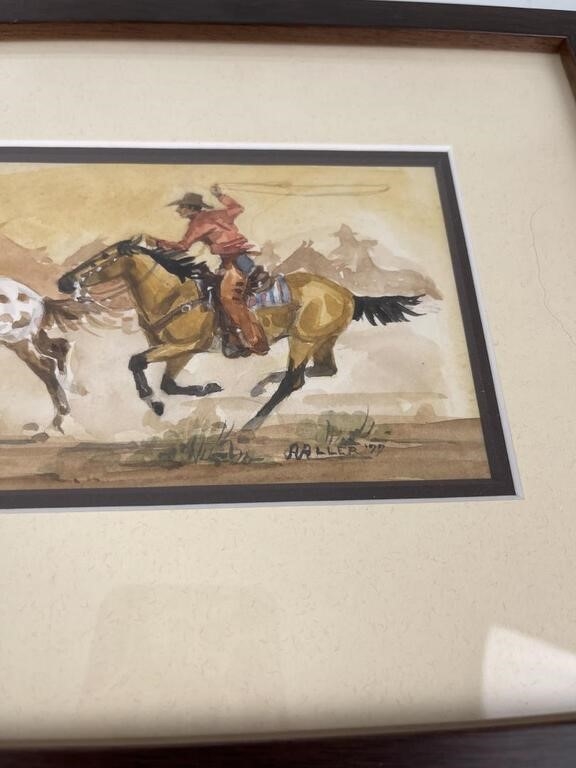 Artwork by Anne Aller Overstreet, Cowboy, Made of Watercolor Painting