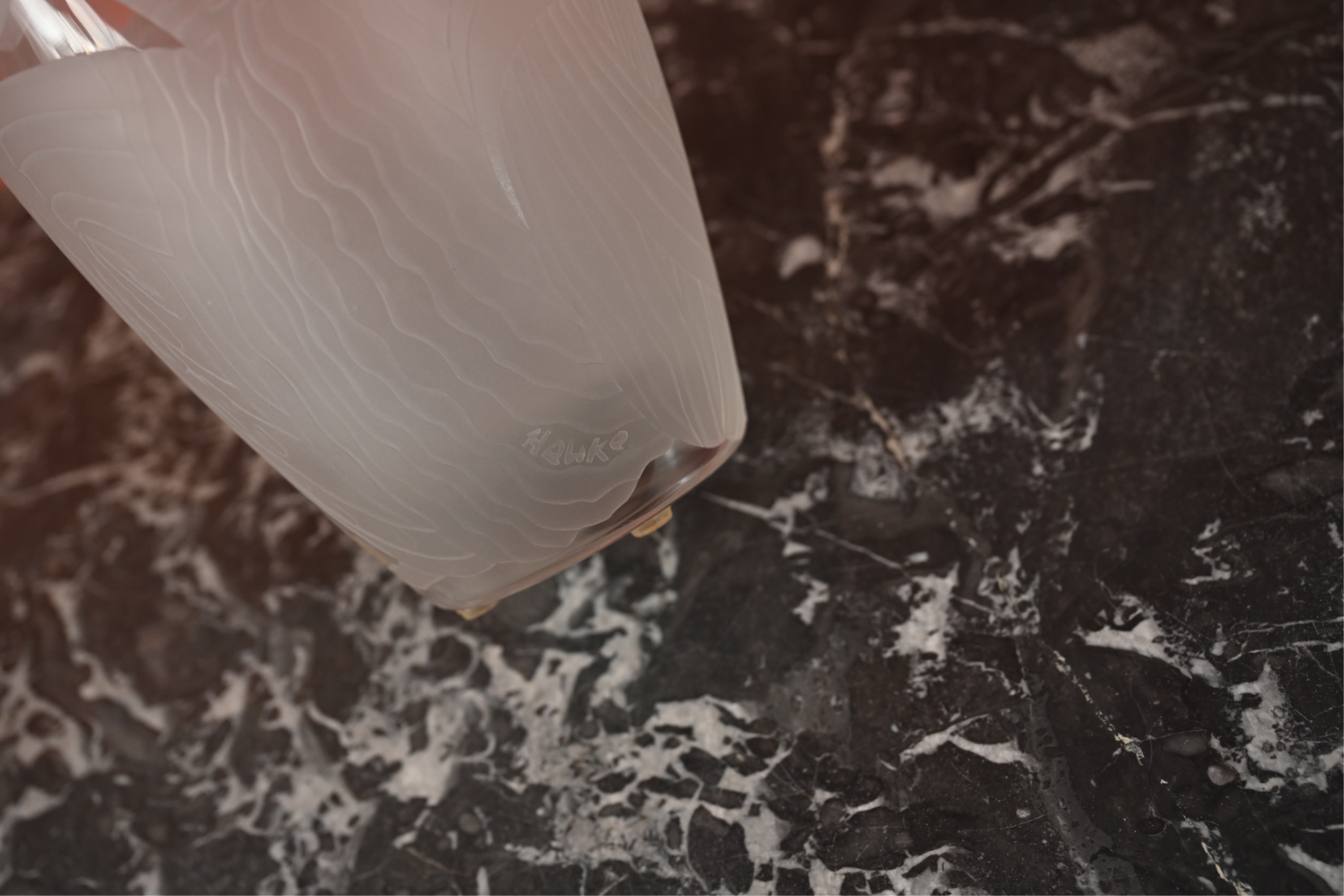 Artwork by Marialyce Hawke, ART GLASS VASE, Made of etched and frosted glass