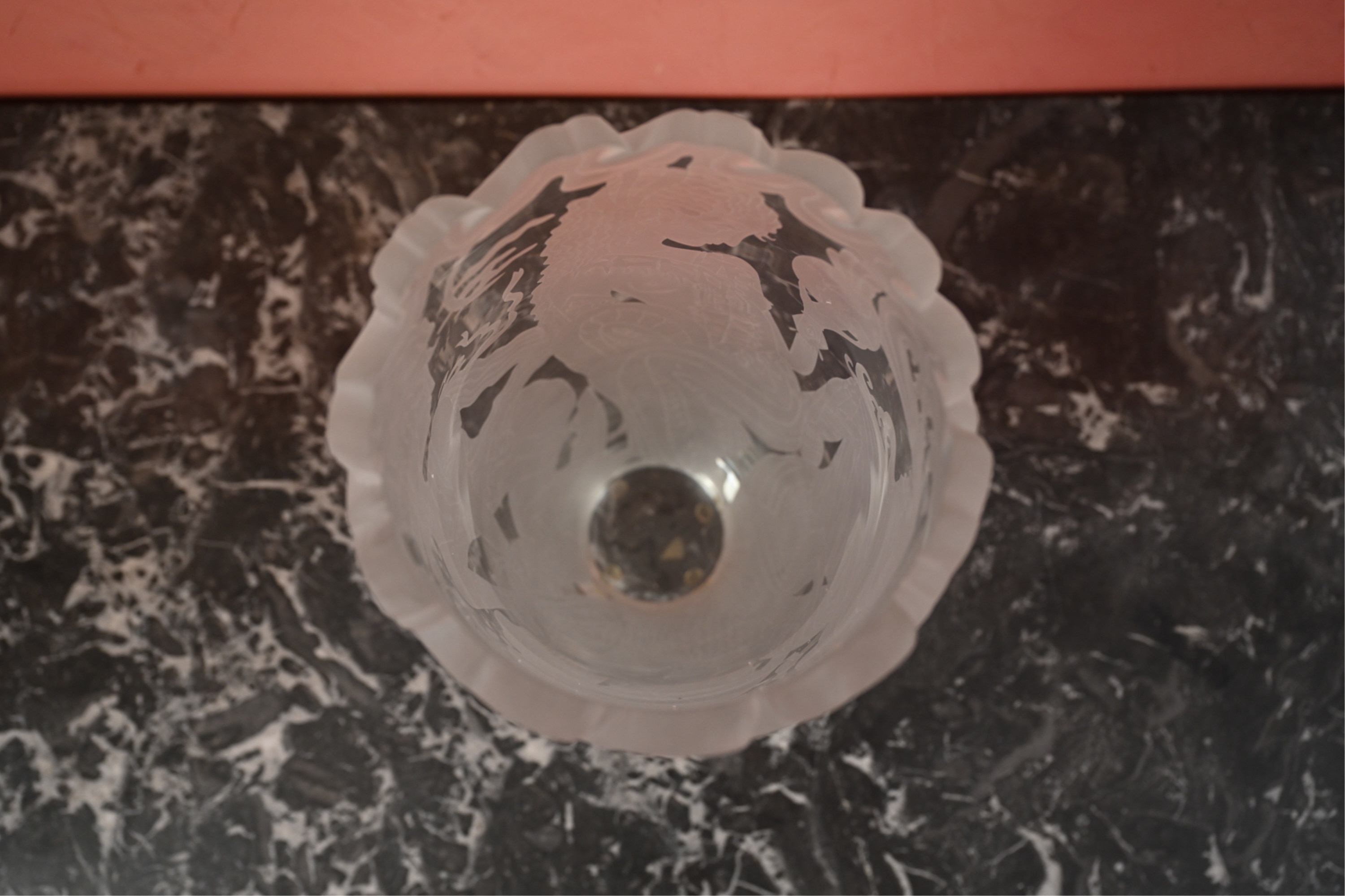 Artwork by Marialyce Hawke, ART GLASS VASE, Made of etched and frosted glass