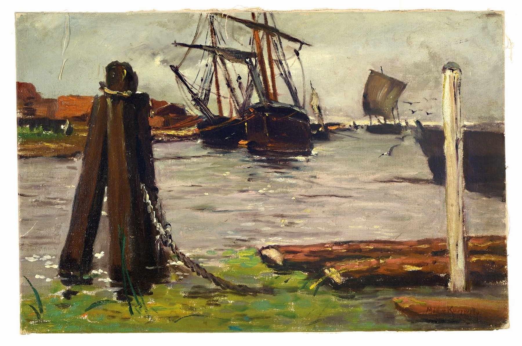 view in the harbour by Konrad Alexander Müller-Kurzwelly