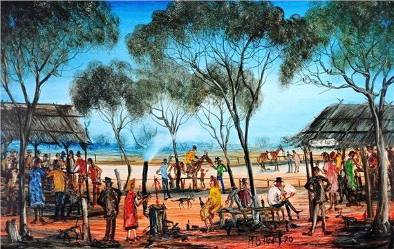 Kevin Charles Hart | Saddling Up - A Day at the Outback Races | MutualArt