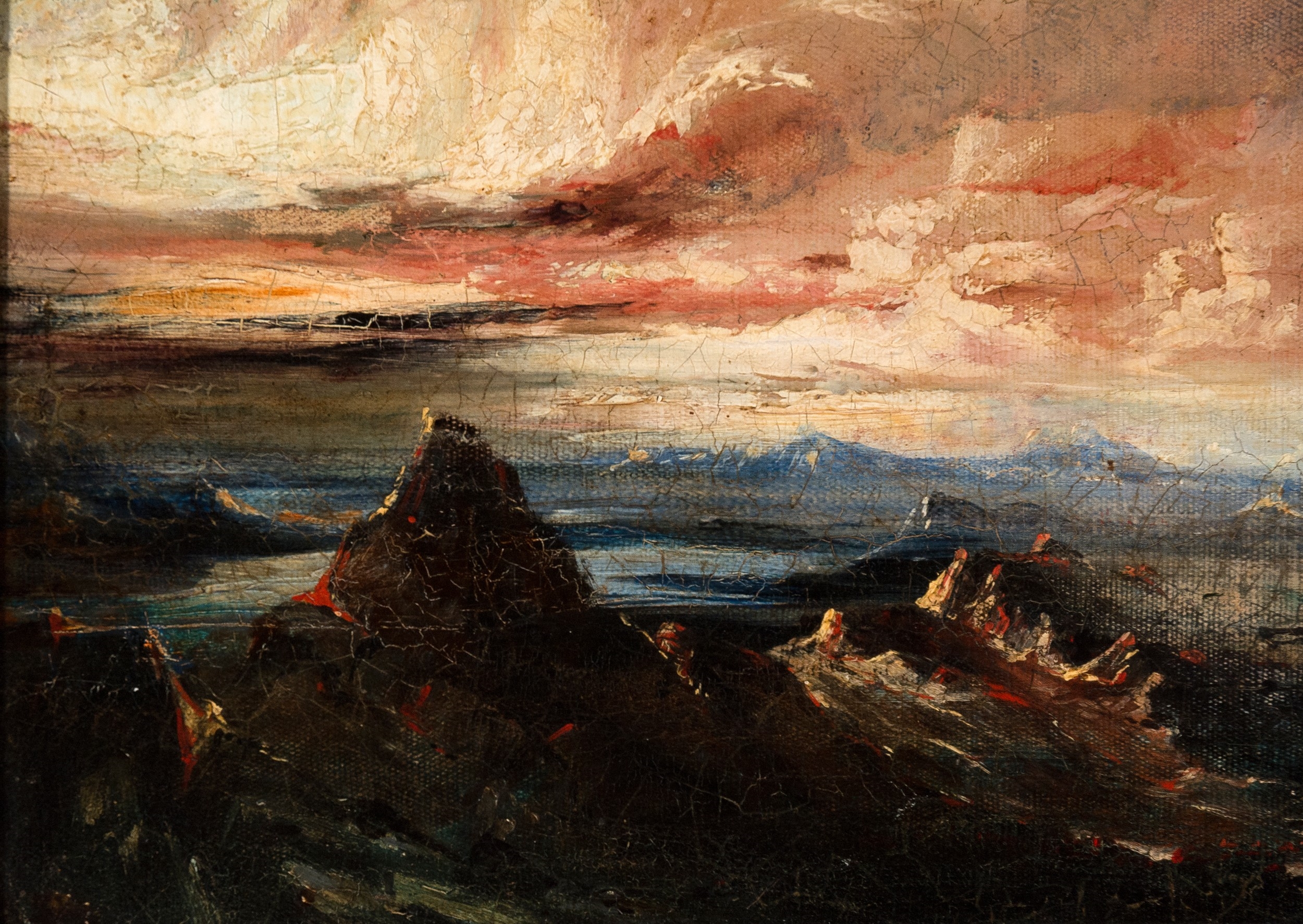 Artwork by Symbolism School, Woman on a dragon, Made of Oil on canvas