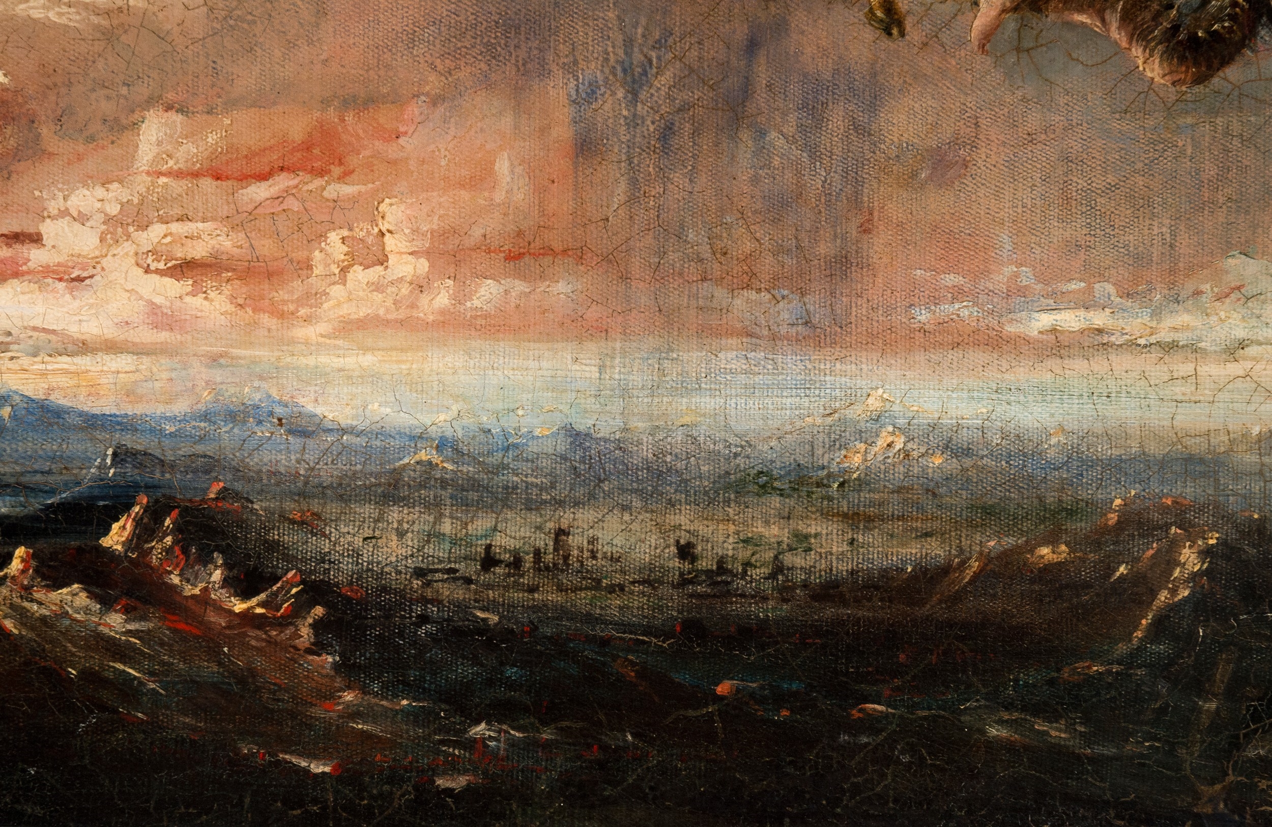 Artwork by Symbolism School, Woman on a dragon, Made of Oil on canvas