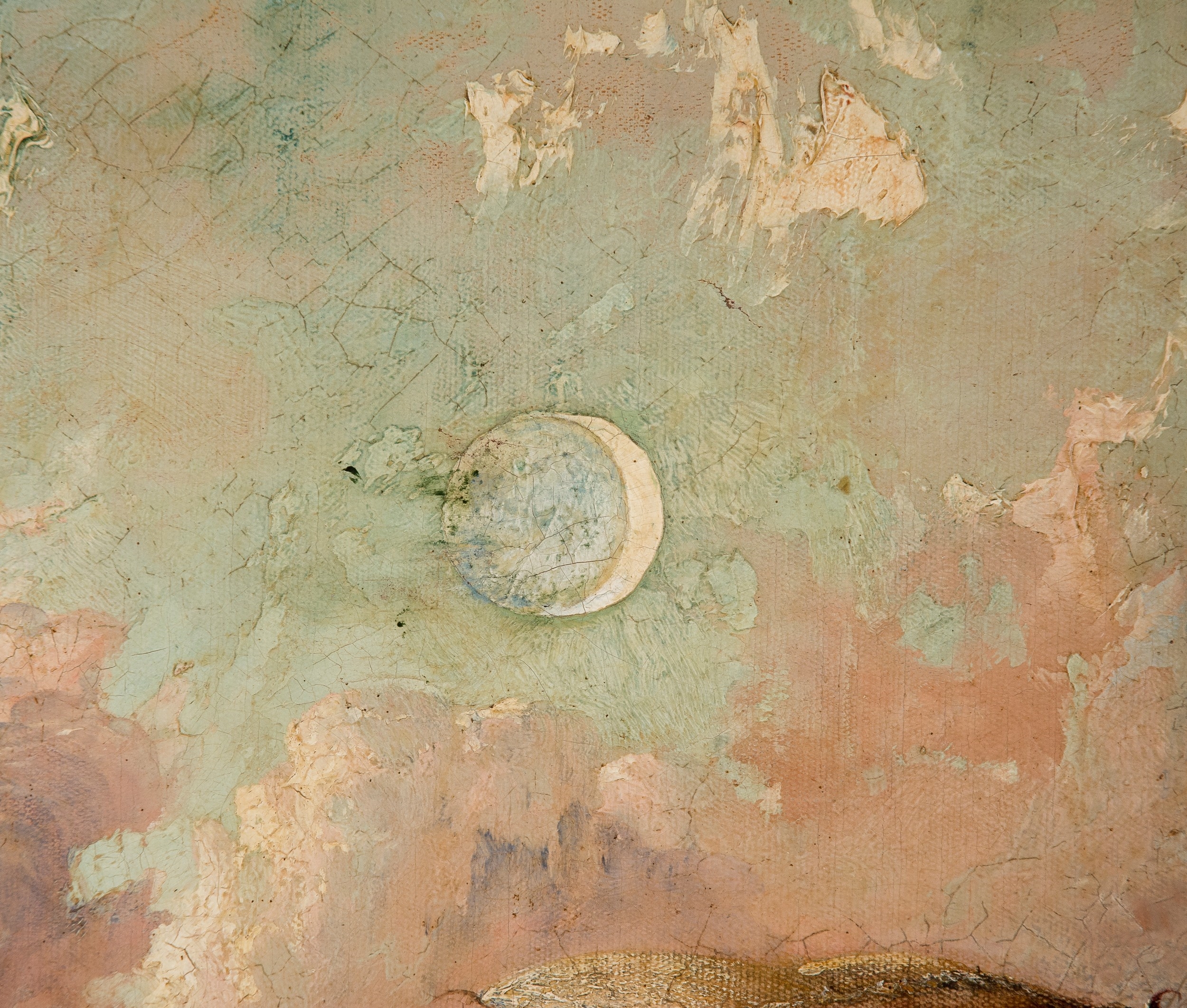 Artwork by Symbolism School, Woman on a dragon, Made of Oil on canvas