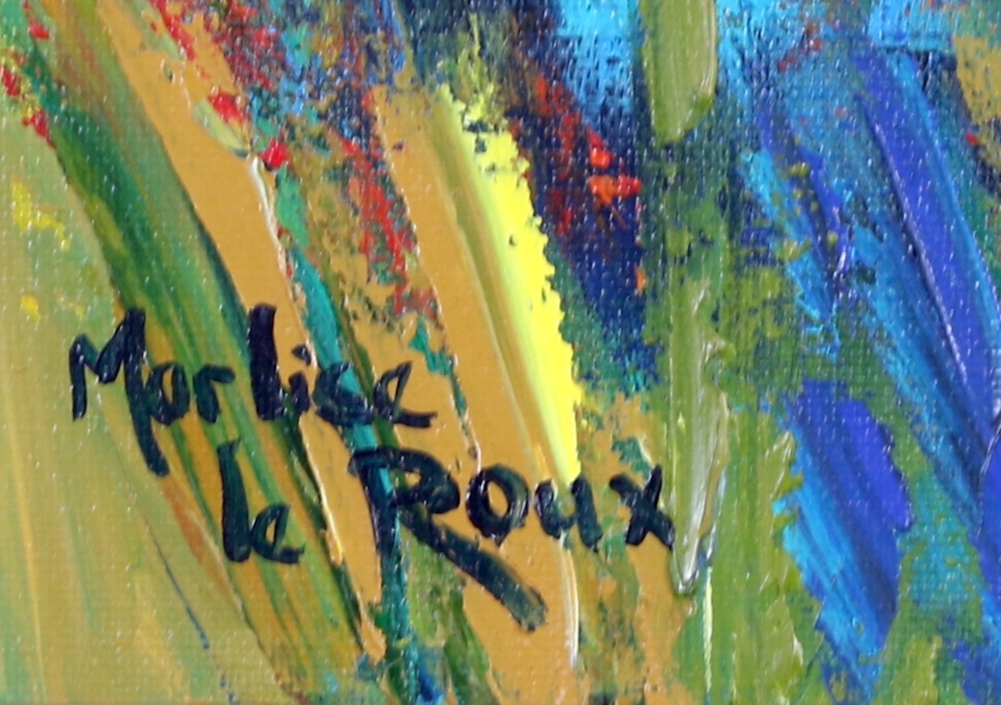 Marlize Le Roux | VIEW OF HOUSES PAST THE FLOWER FIELDS | MutualArt