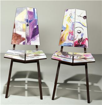 Zwei Stühle aus der Serie Materia - Grazia Fanfani