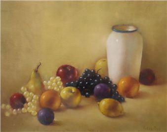 STILL LIFE WITH FRUITS AND A VASE - Peter Dee