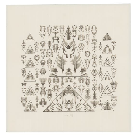 INKBLOT DRAWING, February 13, 1994 by Bruce Conner, Executed in 1994