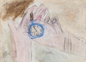 Artwork by Shohei Matsuda, Clock, Made of oil on canvas