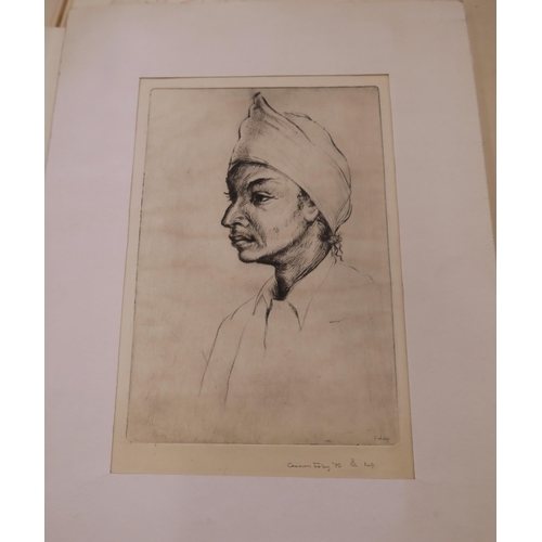 Artwork by George Cameron Foley, A LOT COMPRISING TWO PORTFOLIOS, Made of watercolours, etchings, drawings and paintings