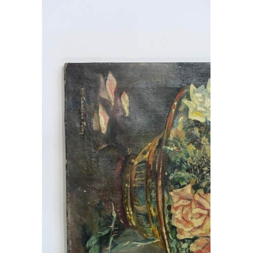 Artwork by George Cameron Foley, A LOT COMPRISING NINE WORKS, MAINLY STILL LIFES AND A PAINTING OF CATS FEEDING, Made of oils and watercolours