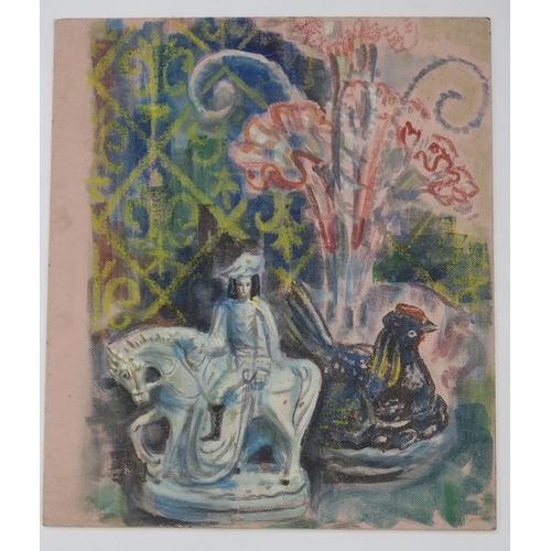 Artwork by George Cameron Foley, A LOT COMPRISING NINE WORKS, MAINLY STILL LIFES AND A PAINTING OF CATS FEEDING, Made of oils and watercolours