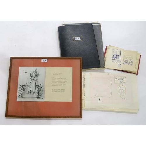 MANUSCRIPT FOR PENIKINS with sketches, cartoons and plans