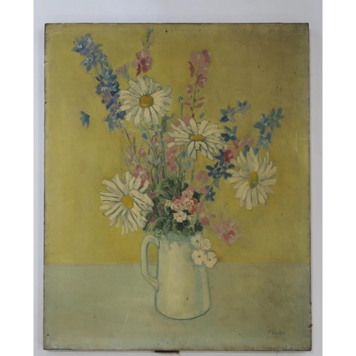 Artwork by George Cameron Foley, A LOT COMPRISING NINE WORKS, MAINLY STILL LIFES AND A PAINTING OF CATS FEEDING, Made of oils and watercolours