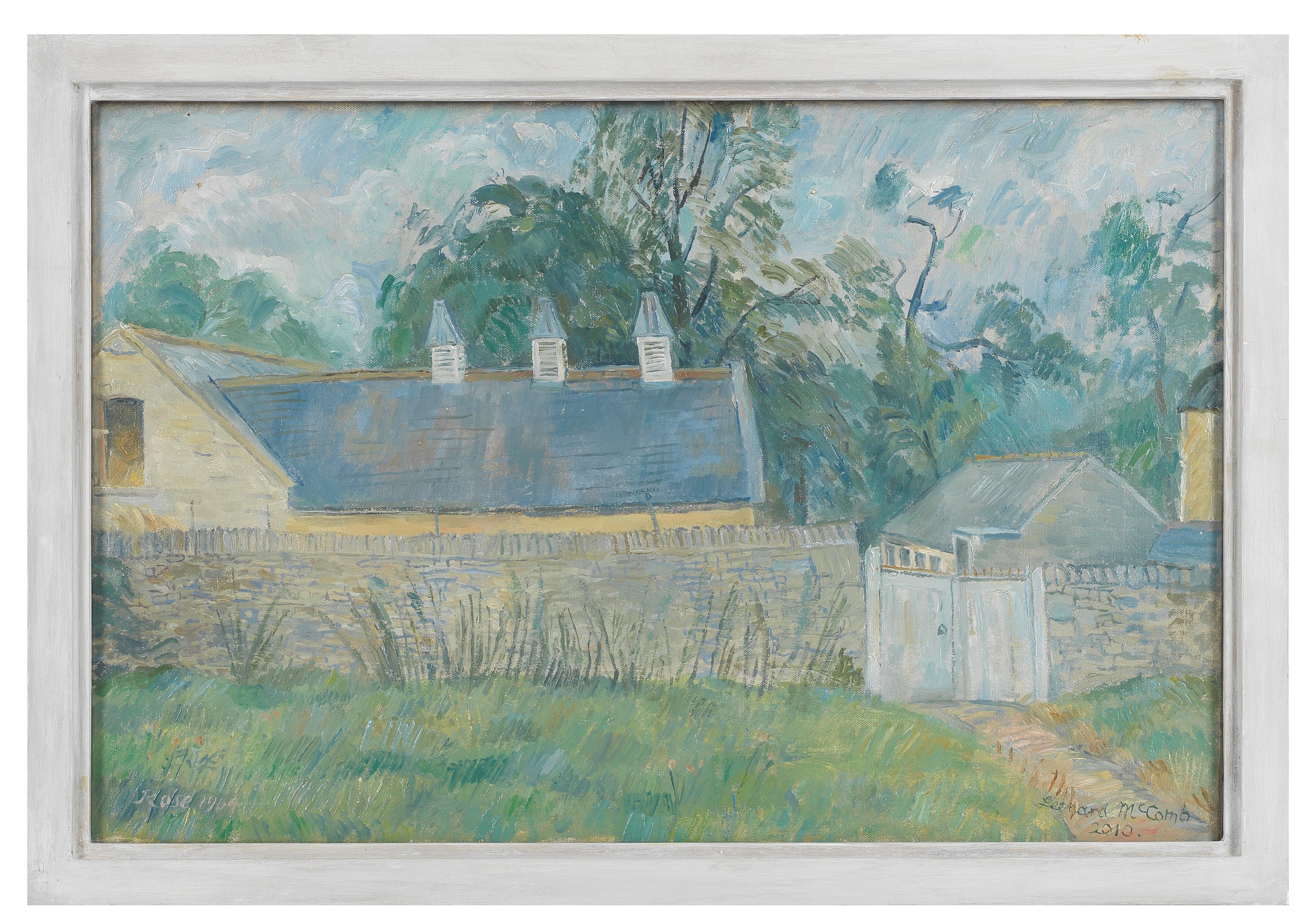 Artwork by Leonard McComb, A Barn in the Wood, Made of oil on canvas