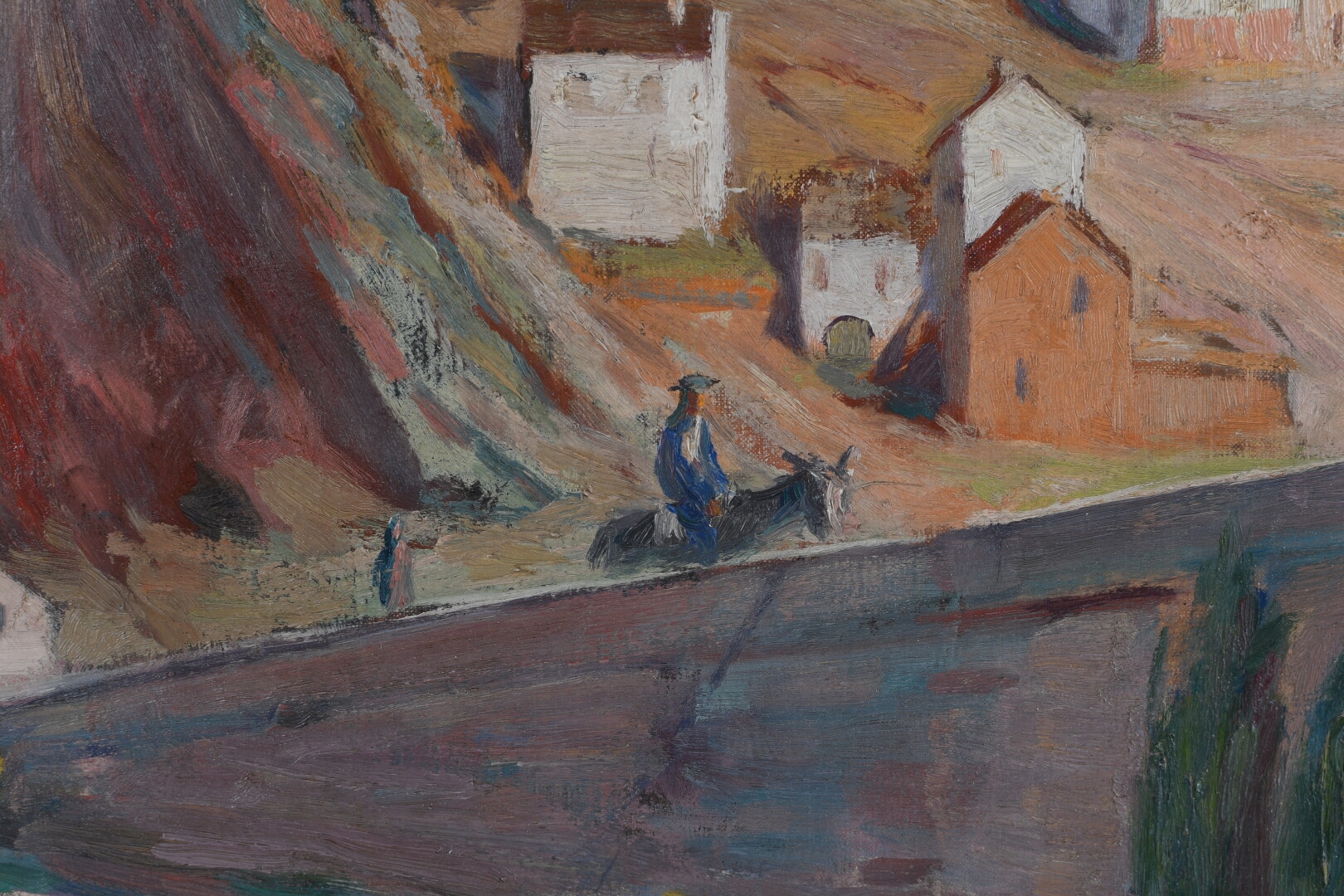 Paul Remy | Paysage corse au village et pont | MutualArt