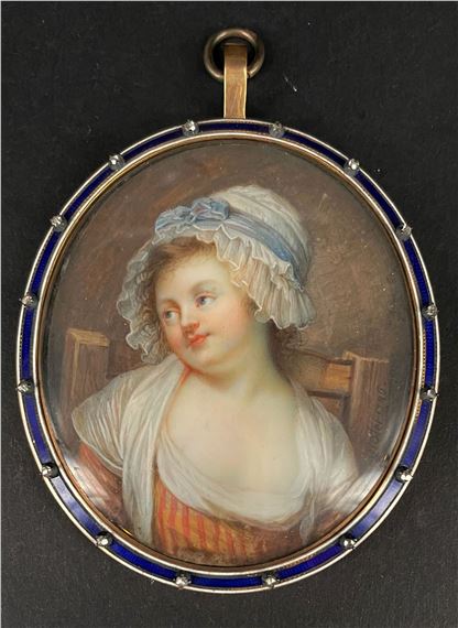 Portrait einer jungen Frau by Pierre Noel Violet, 1785