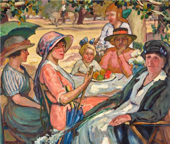 Garden Party by Clark Hobart, Painted in 1921