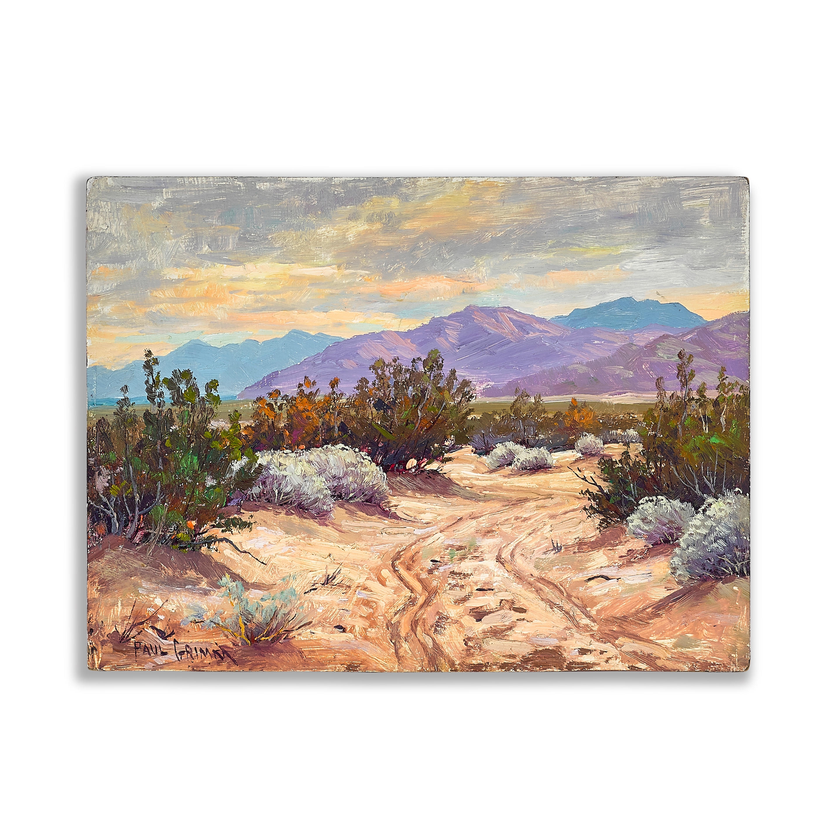 Artwork by Paul Grimm, Desert and Mountain Landscapes, Made of oil on board