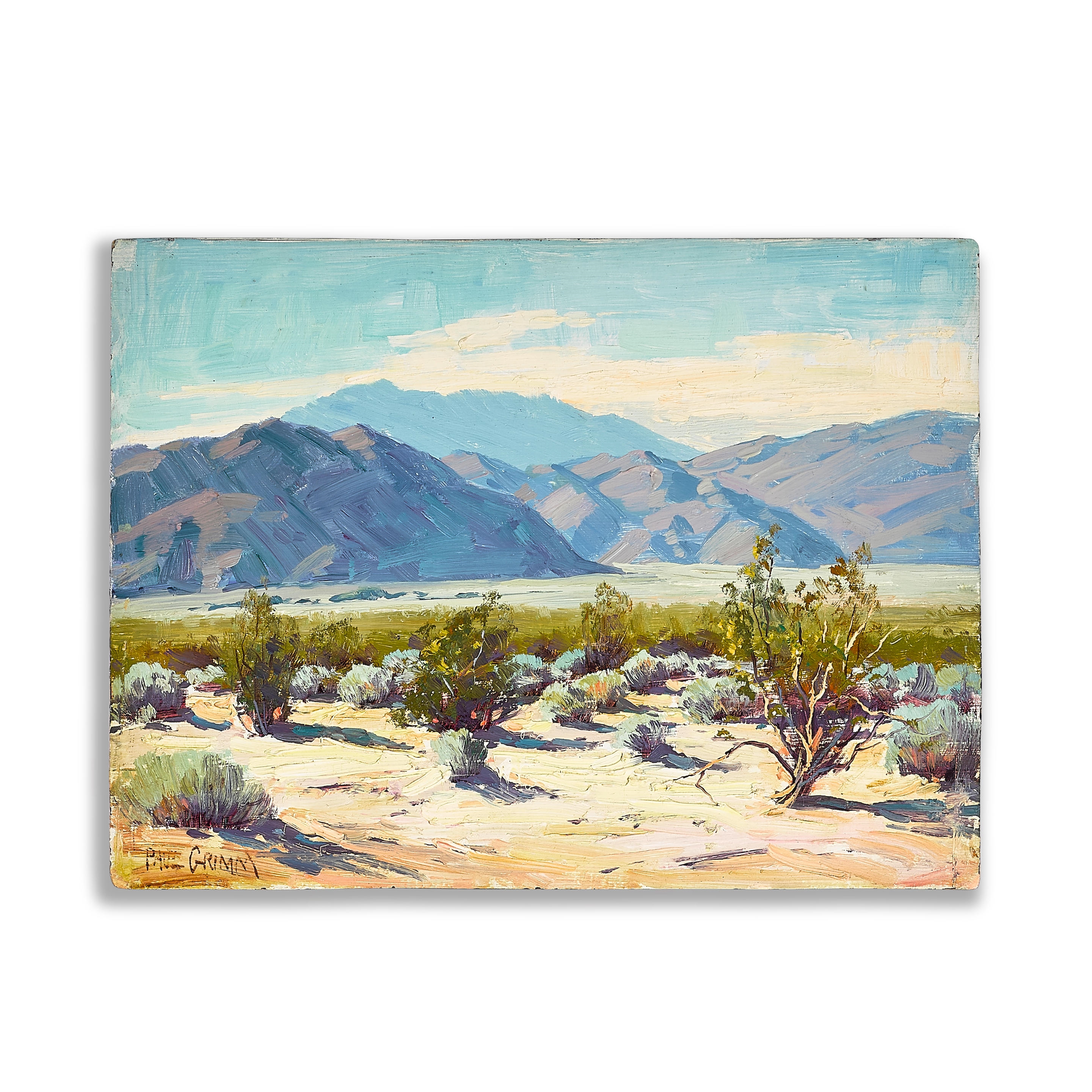 Artwork by Paul Grimm, Desert and Mountain Landscapes, Made of oil on board