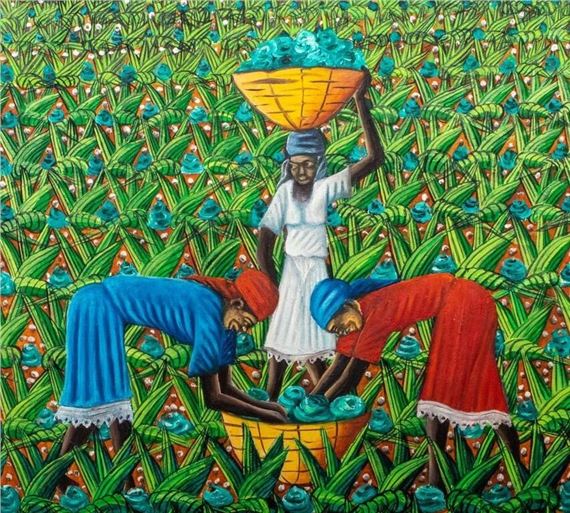 Gerard Valcin | Haitian Folk Painting Oil on Board | MutualArt