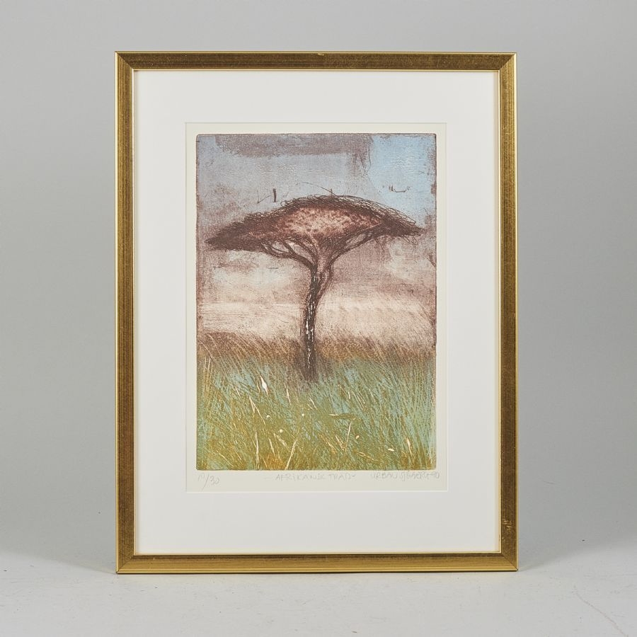 Artwork by Urban Sjöberg, Afrikansk Träd, Made of COLOUR ETCHING