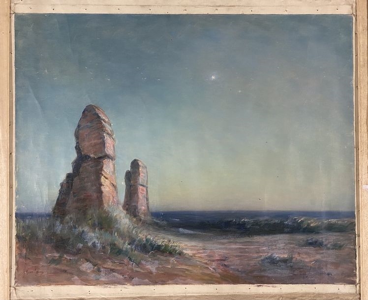 Georges Ricard-Cordingley | Rocky peaks at dawn | MutualArt