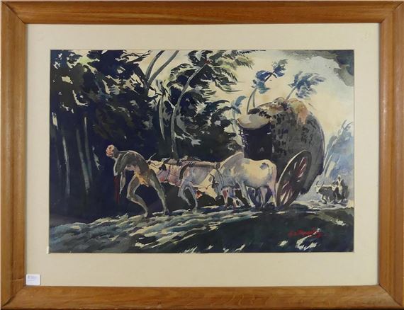 Untitled: Pulling a Cart by G.D. Thyaga Raj