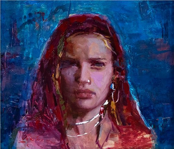 The Red Kerchief by Tiberiu Chelaru