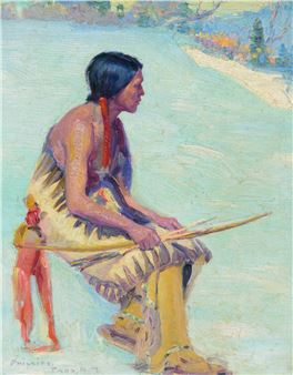 The Rabbit Hunter, Winter - Bert Phillips