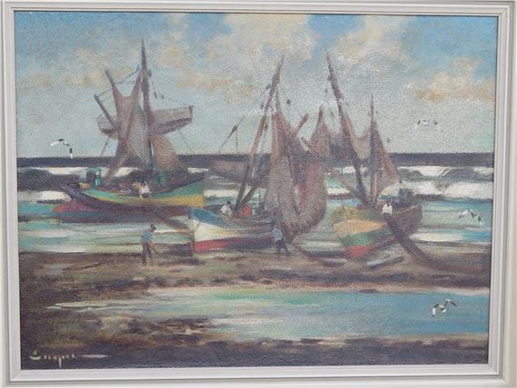 Krabbenfischer by Erich Stapel, 1967