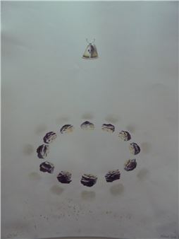 Komposition mit Falter - Alfred Bast