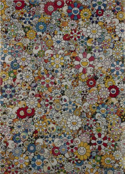 Skulls & Flowers Multicolor 村上隆 お花ドクロ