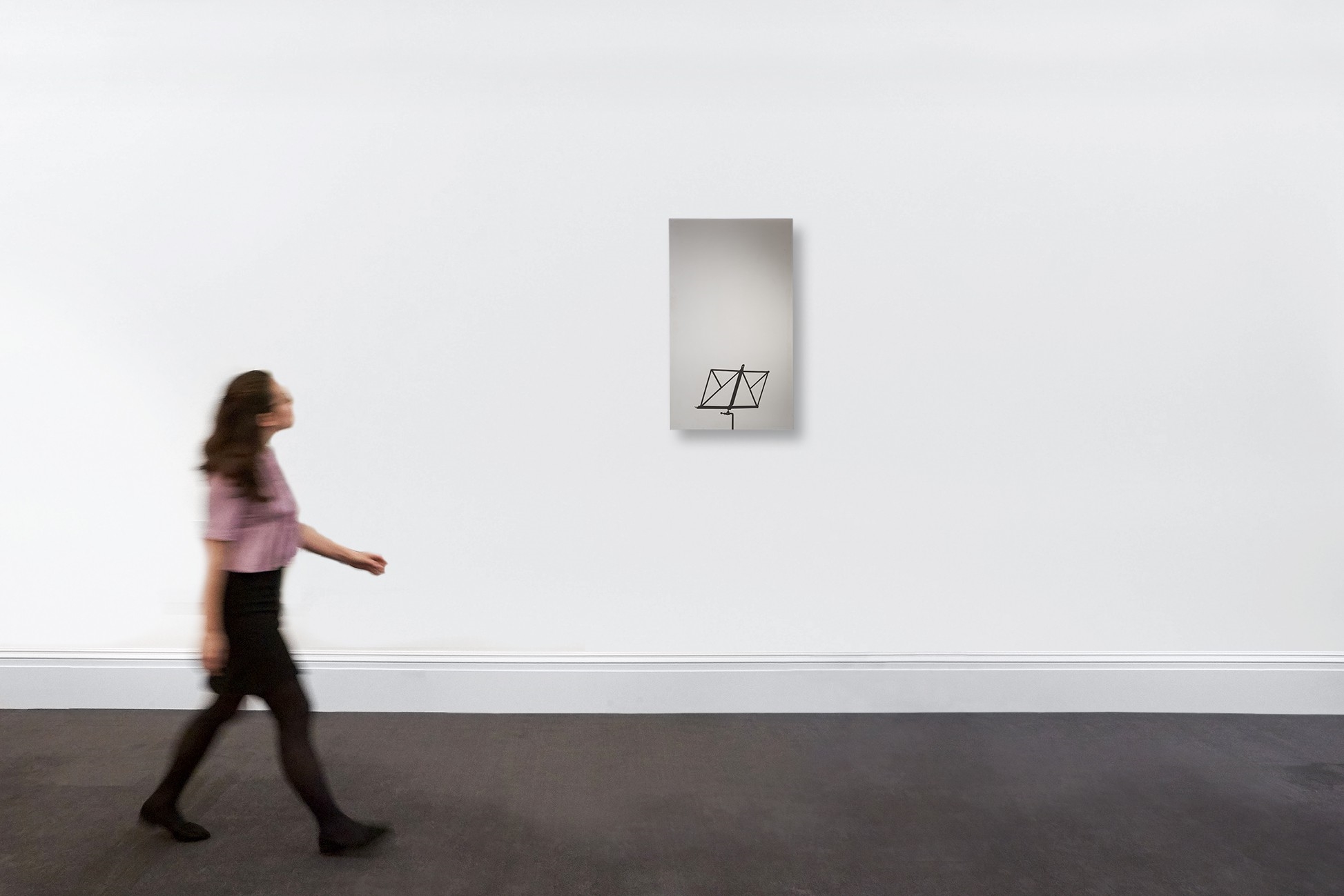 Artwork by Michelangelo Pistoletto, Leggio musicale, Made of silkscreen on mirror polished stainless steel