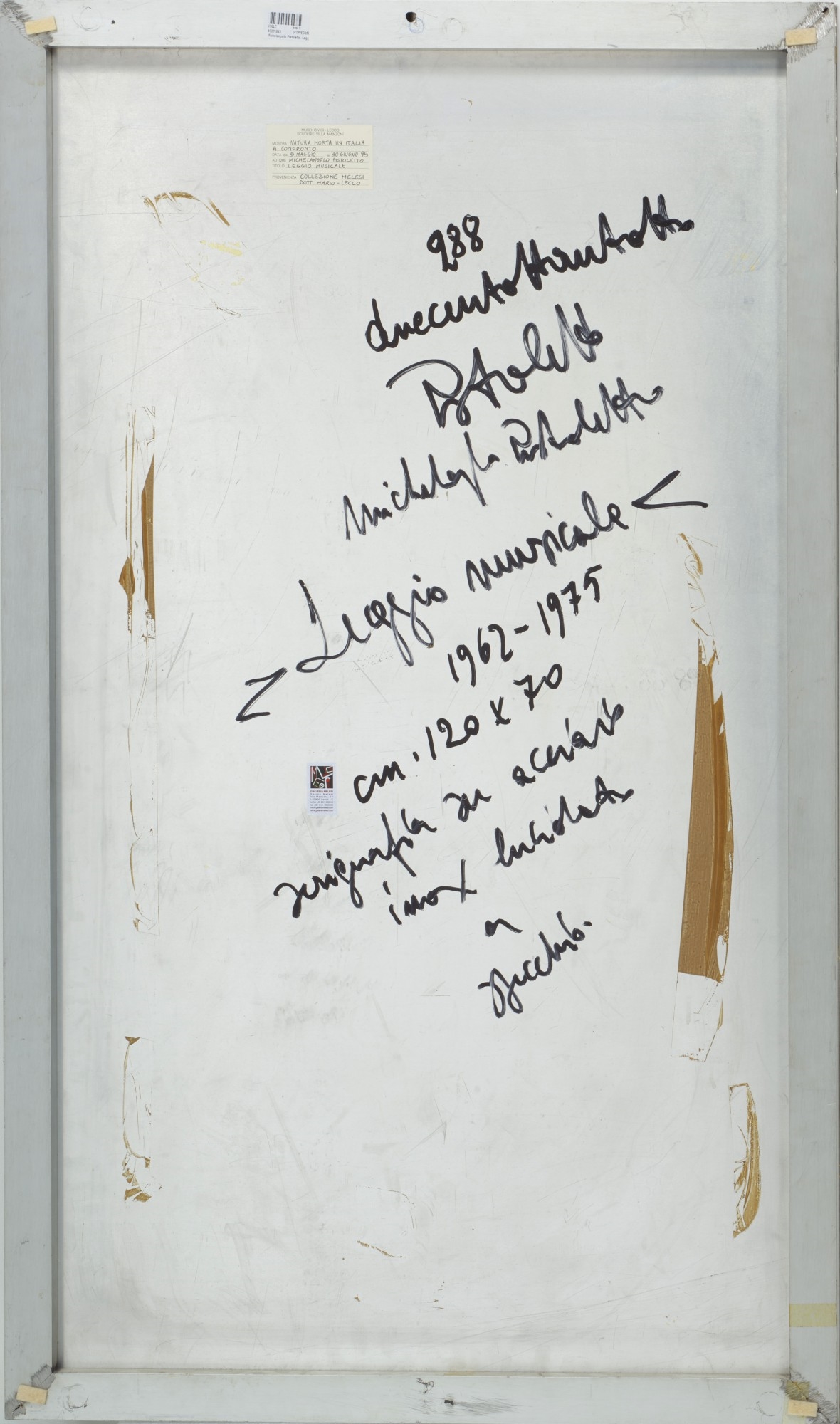 Artwork by Michelangelo Pistoletto, Leggio musicale, Made of silkscreen on mirror polished stainless steel