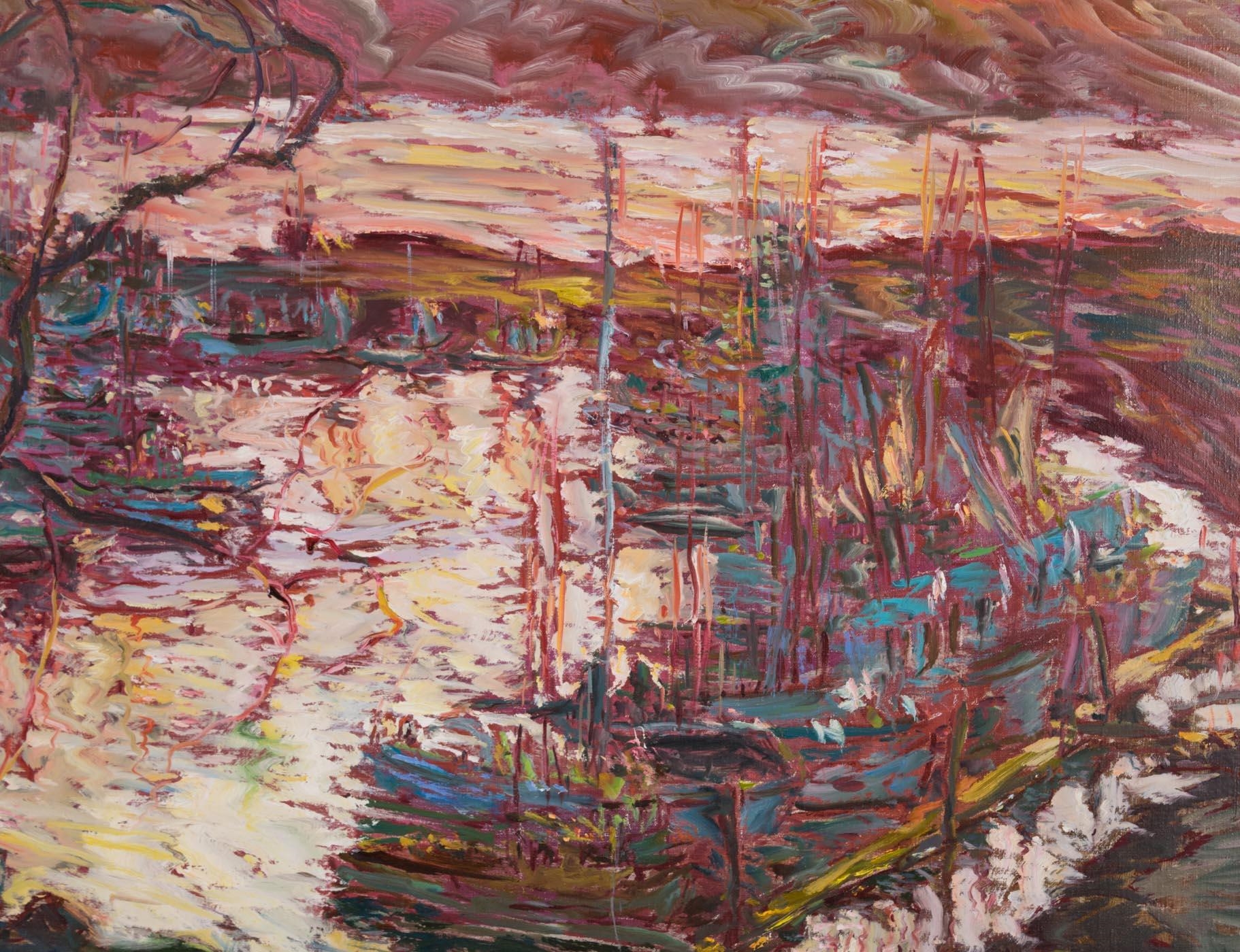 Artwork by Marco Sassone, "Bodega Reach," river landscape, Made of Oil on canvas