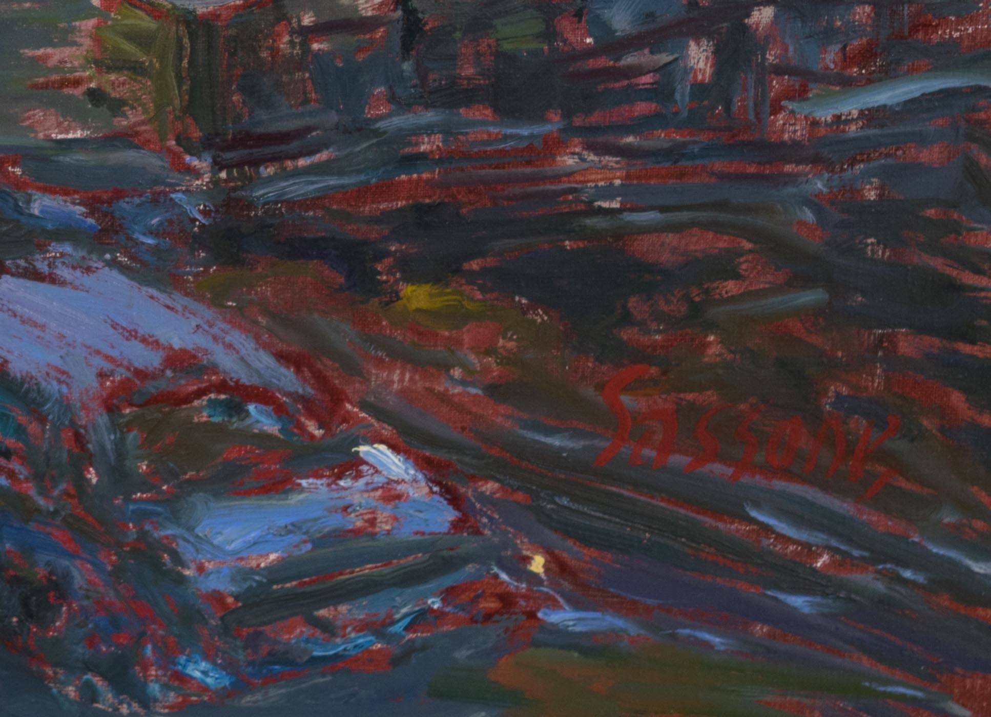 Artwork by Marco Sassone, "Bodega Reach," river landscape, Made of Oil on canvas