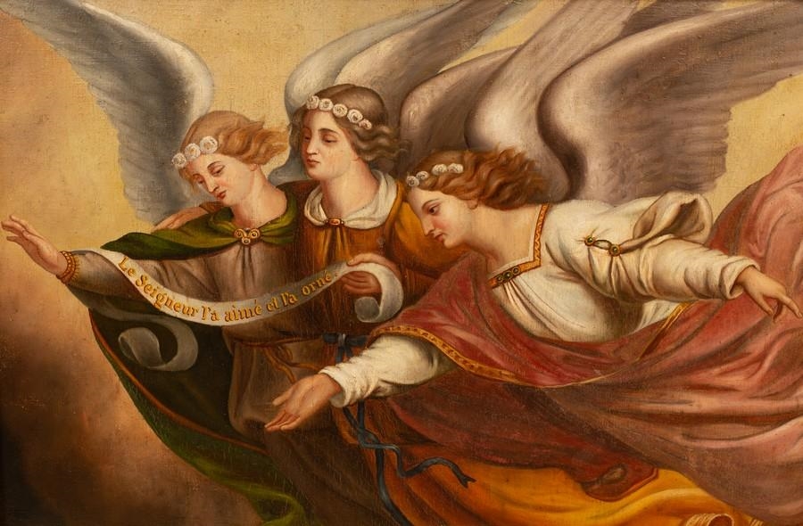 Artwork by Italian School, 19th Century, Angels, Made of oil on canvas