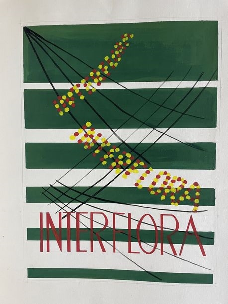 Artwork by Claudine Sebire, Lot of drawings, Made of pencil, gouache, watercolor