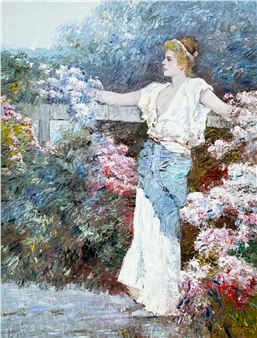 Woman in Garden - Law Kwok Leung