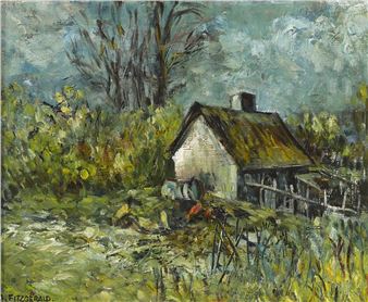 COTTAGE IN A LANDSCAPE - Anne Fitzgerald